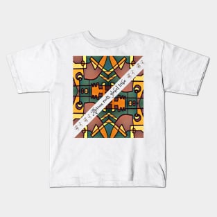 African roots, global tribe, African tribal Kids T-Shirt